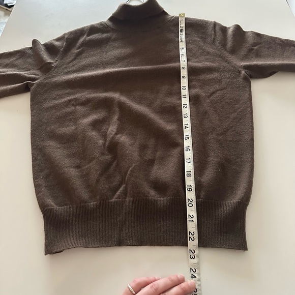 Nili Lotan Cashmere Turtleneck Sweater Chocolate Brown S Knit - Picture 4 of 7